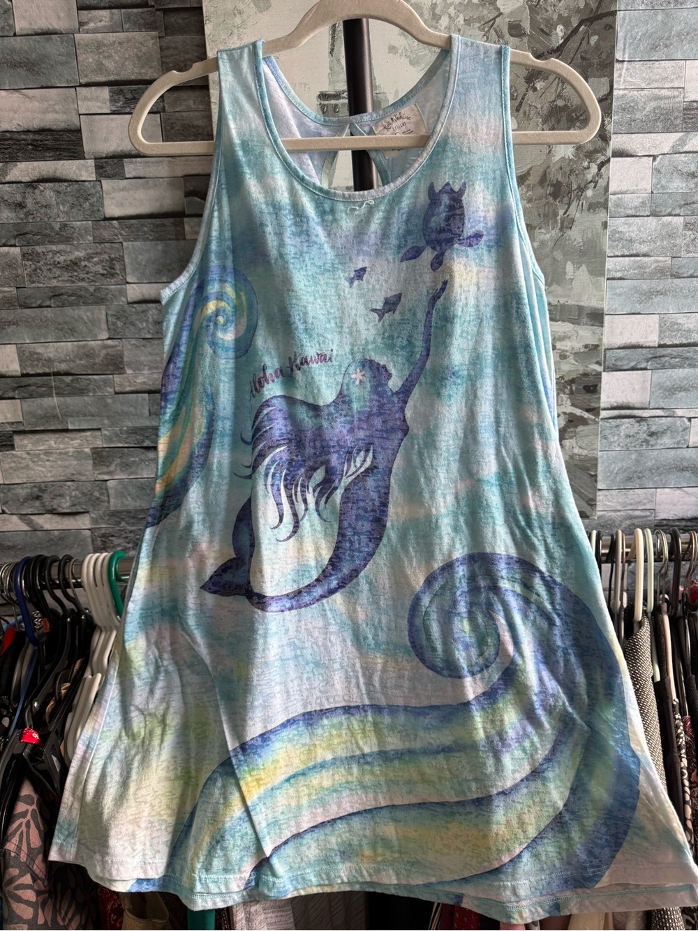 Sleeveless Light Blue Mermaid Tunic